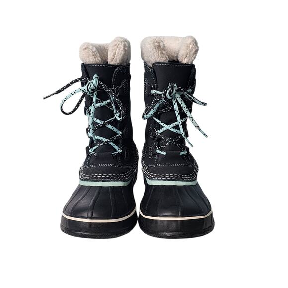 L.L. Bean Womens Suede Duck Winter Snow Boots Lace Up Felt Lined Waterproof 7 M - Picture 2 of 8